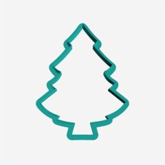 Вырубка пластиковая LUBIMOVA ""Рождественская ёлочка №1" 9 см 