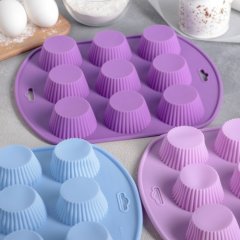 Форма силиконовая для выпечки "Кексик" 9 шт 1057128