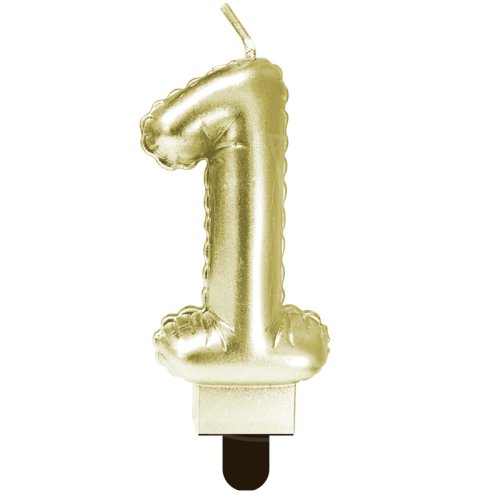 Свеча декоративная Цифра "1" Шар Золото 622095-1	
