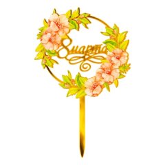 Топпер декоративный акриловый "8 марта Цветы" 