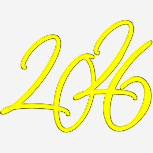 Топпер декоративный акриловый "2026. Рукописный" Золото 8х4 см ТСК390