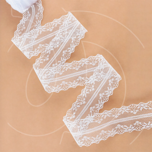 Лента для декора и упаковки Кружевная капроновая Белая 3,5 см 10 м 2795914