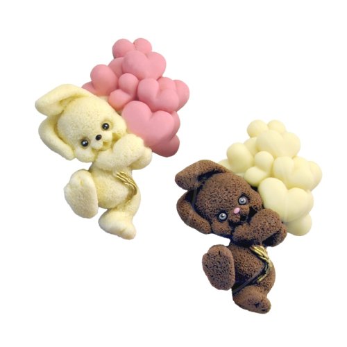 Фигурка из шоколада "Зайчик с шариками" 