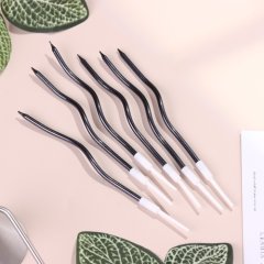 Свечи декоративные "Серпантин" Чёрный 15,5 см 6 шт 7597553	